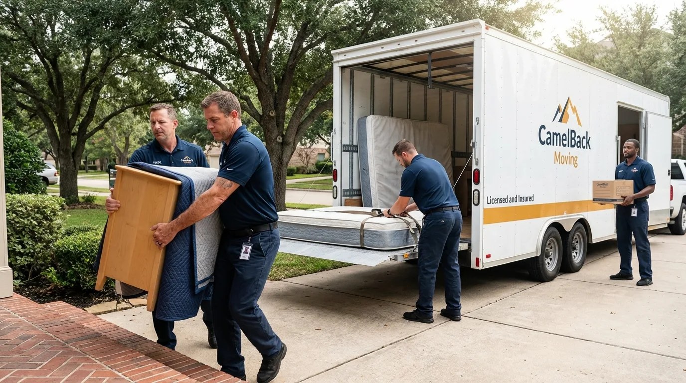 Crew loading residential truck for cross-state move from Princeton Junction, NJ